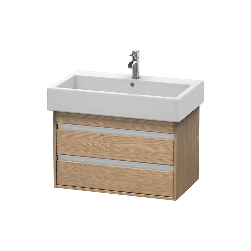 

Duravit Ketho Neceser de pared 6637, 2 cajones, 750mm, para Vero, Color (frente/cuerpo): Decoración Roble Europeo - KT663705252