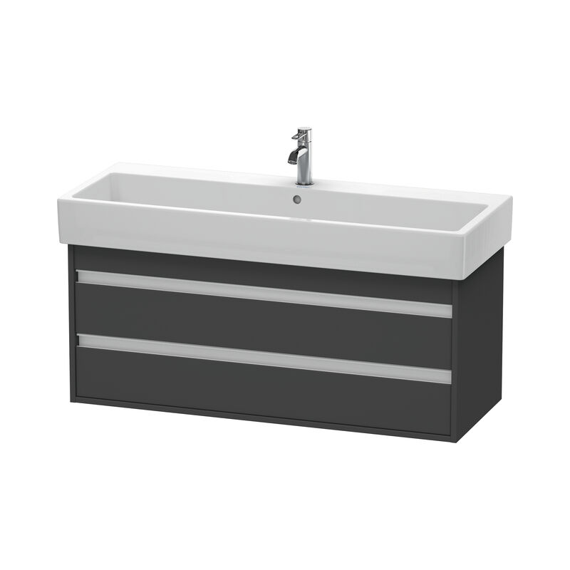 

Duravit Ag - Duravit Ketho Neceser de pared 6639, 2 cajones, 1150mm, para Vero, Color (frente/cuerpo): Grafito Mate Decoración - KT663904949