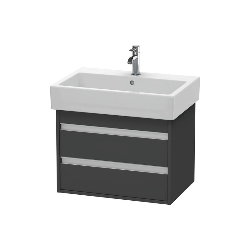 

Duravit Ag - Duravit Ketho tocador de pared 6624, 2 cajones, 650mm, para Vero, Color (frente/cuerpo): Grafito Mate Decoración - KT662404949