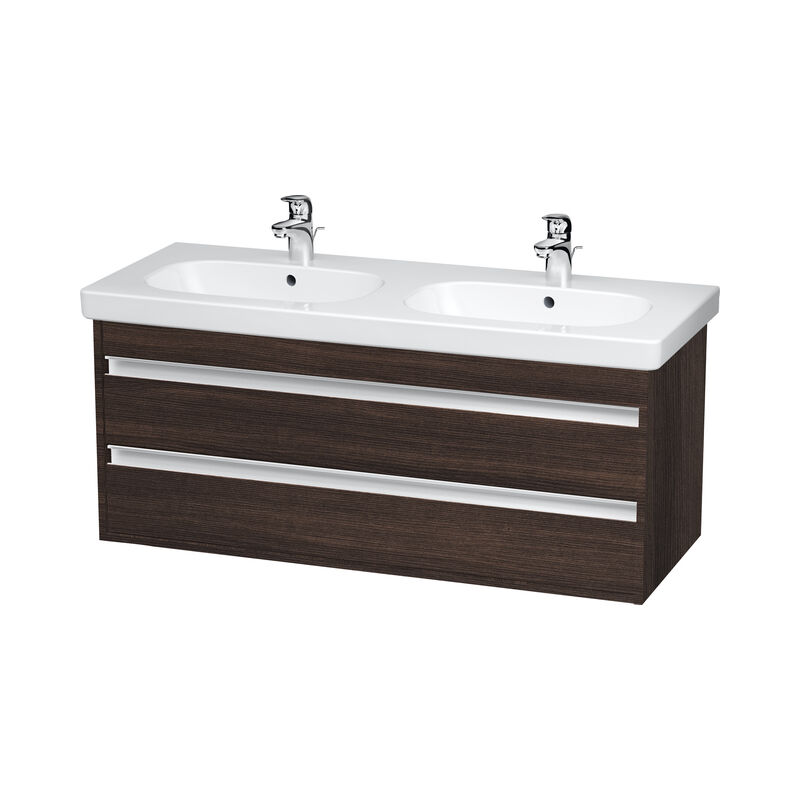 

Duravit Ketho tocador de pared 6649, 2 cajones, 1150mm, para el código D., Color (frente/cuerpo): Decoración Castaño Oscuro - KT664905353