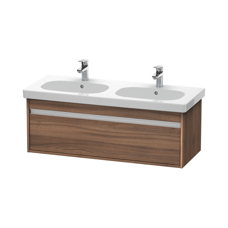 

Duravit Ketho tocador de pared 6669, 1 cajón, 1150mm, para el código D., Color (frente/cuerpo): Nogal natural decorado - KT666907979