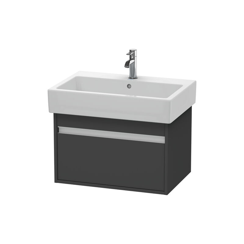 

Duravit Ag - Duravit Ketho tocador de pared 6684, 1 cajón, 650mm, para Vero, Color (frente/cuerpo): Grafito Mate Decoración - KT668404949