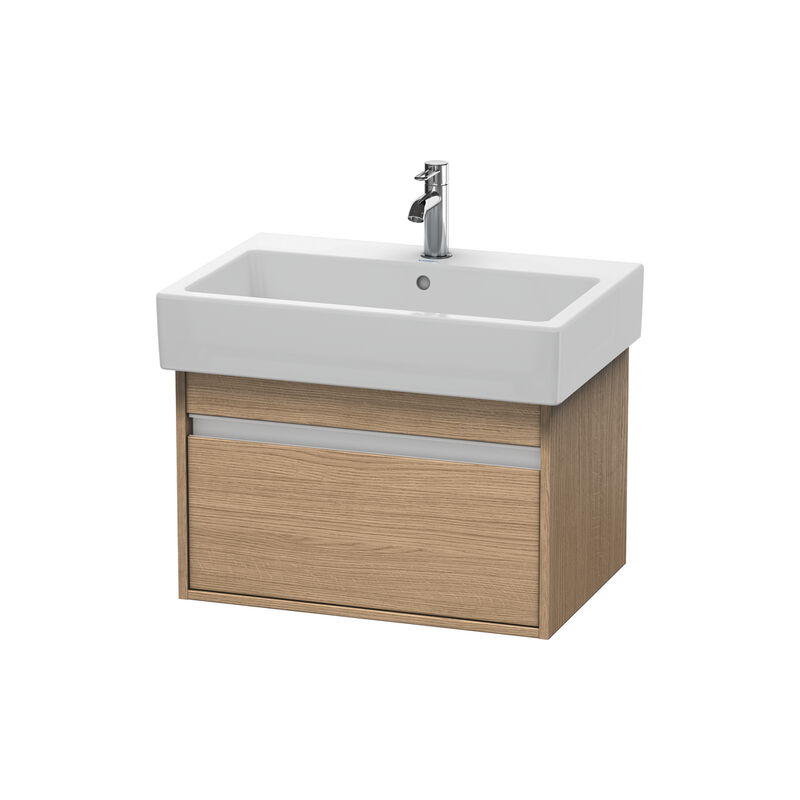 

Duravit Ketho tocador de pared 6684, 1 cajón, 650mm, para Vero, Color (frente/cuerpo): Decoración Roble Europeo - KT668405252