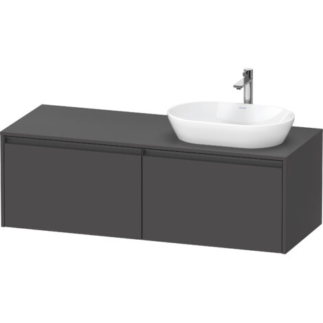 Duravit Ketho.2 bâti-support pour lavabo, découpe de la vasque à
