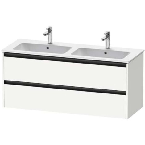 Duravit Ketho.2 - Mobile sottolavabo, 55x128x48 cm, 2 cassetti, bianco opaco K25266018180000