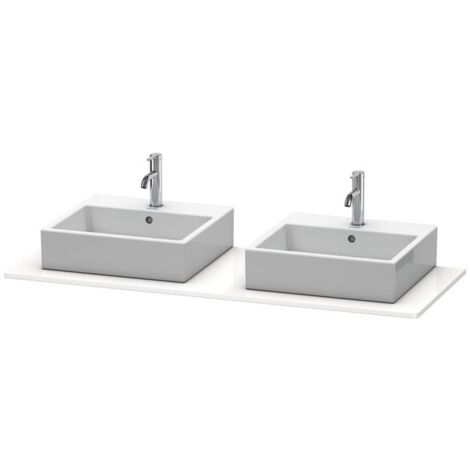 Duravit Konsole XSquare 140x55cm, w matt, m 2 Auss, Beck. beids.