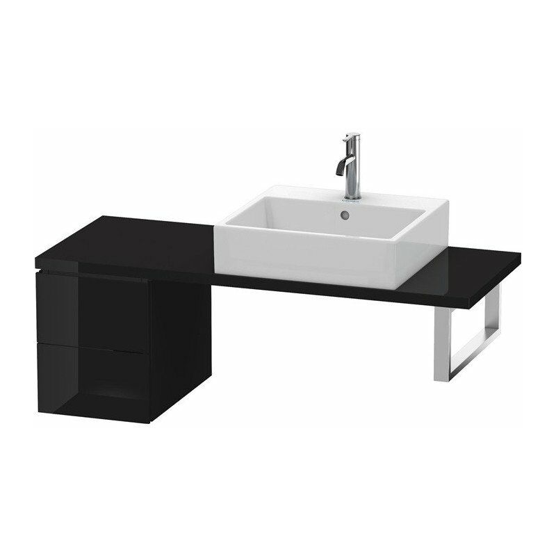 

Duravit - Consola baja L-CUBE 400x320x477mm negro alto brillo