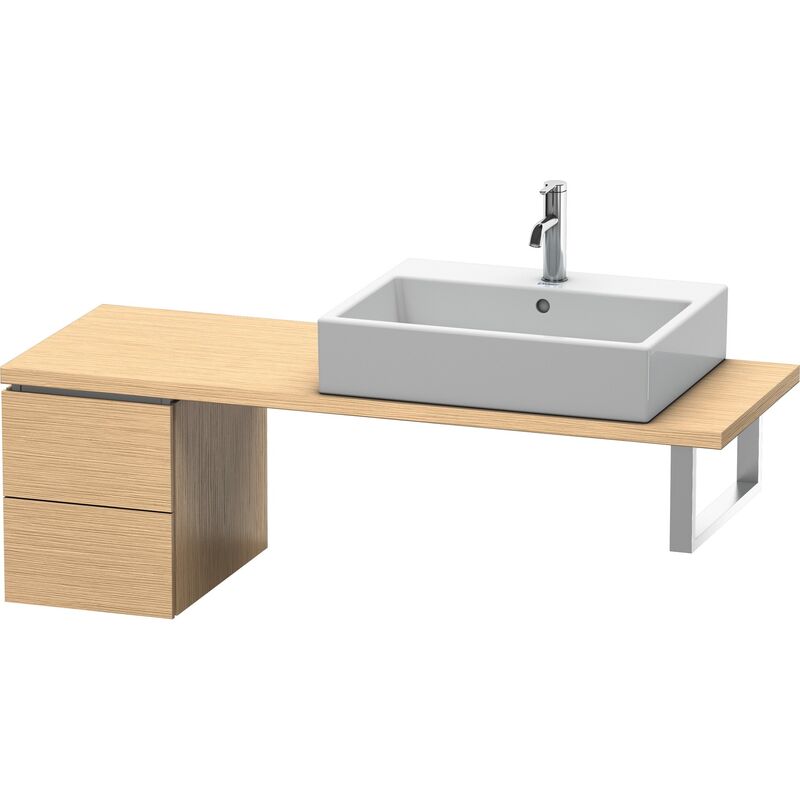 

Duravit L-Cube Armario base para consola, ancho 320mm, profundidad 477mm, 2 cajones, color: Roble cepillado Chapa de madera auténtica - LC582501212