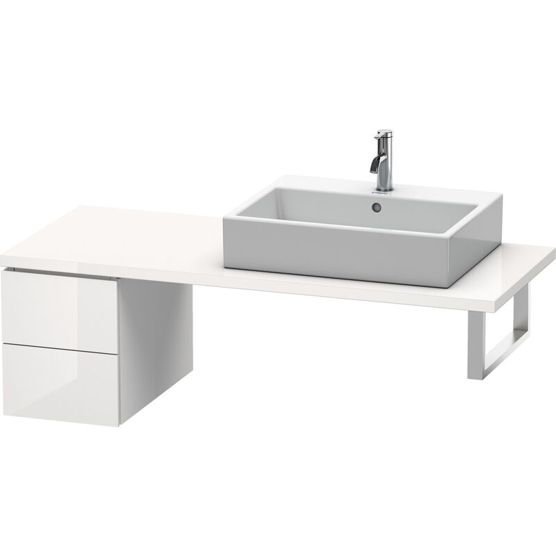 

Duravit L-Cube Armario base para consola, ancho 320mm, profundidad 547mm, 2 cajones, color: Decoración blanca de alto brillo - LC583502222