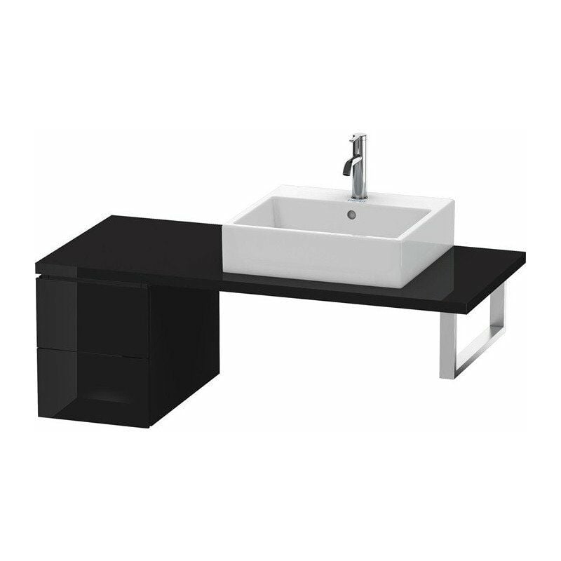 

Duravit - Consola baja L-CUBE 400x320x547mm negro alto brillo