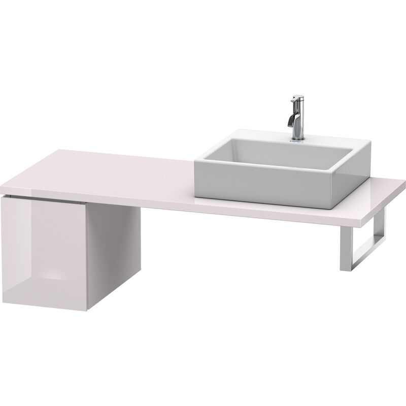 

Duravit L-Cube Base para consola, ancho 320mm, profundidad 547mm, 1 cajón, color: Laca blanca lila alto brillo - LC583002727