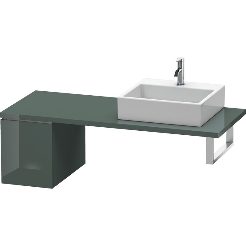 

Duravit L-Cube Base para consola, ancho 320mm, profundidad 547mm, 1 cajón, color: Laca de alto brillo Dolomiti Grey - LC583003838