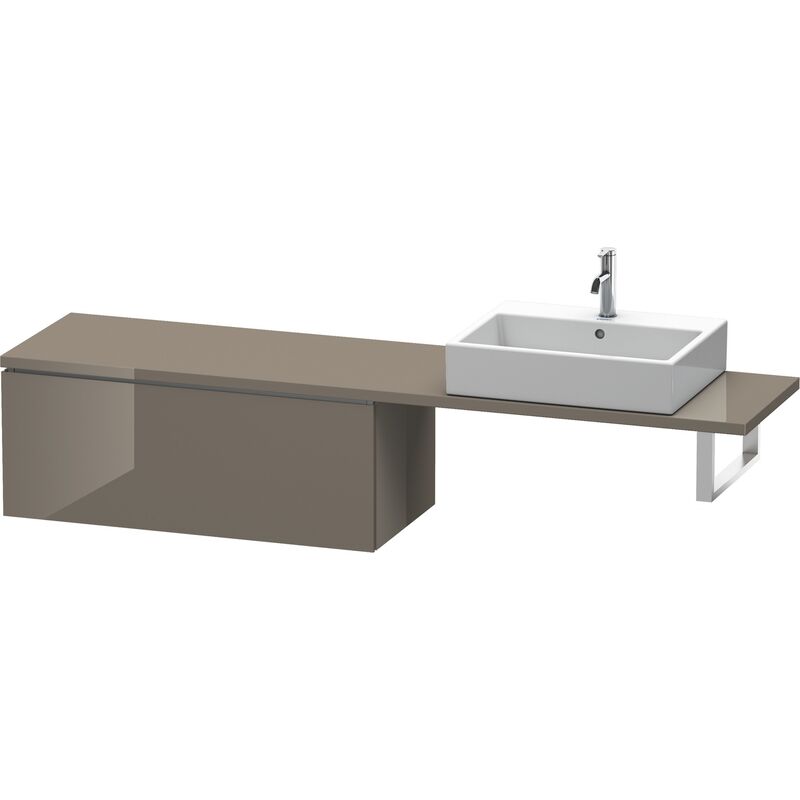 

Duravit L-Cube Base para consola, anchura 1020mm, profundidad 477mm, 1 cajón, color: Laca de color gris franela de alto brillo - LC584308989