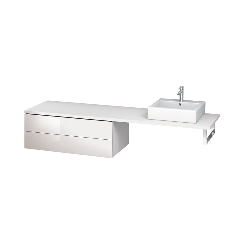 

Duravit L-Cube Base para consola, anchura 1020mm, profundidad 547mm, 2 cajones, color: Laca blanca de alto brillo - LC583908585