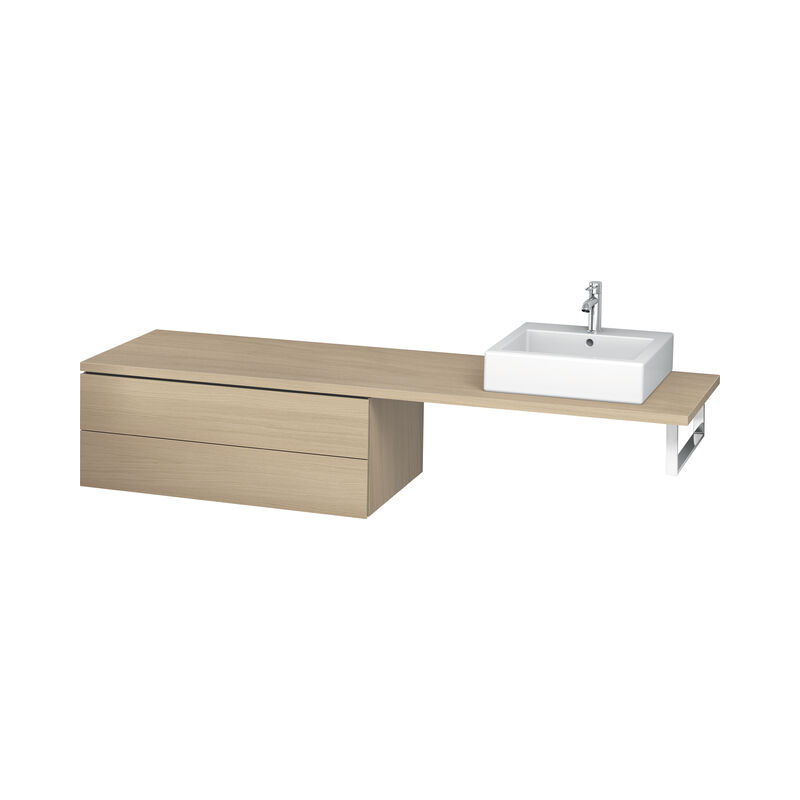 

Duravit L-Cube Base para consola, anchura 1020mm, profundidad 547mm, 2 cajones, color: Roble mediterráneo Chapa de madera auténtica - LC583907171