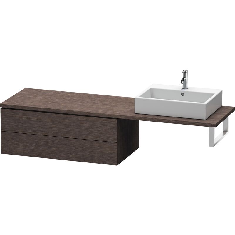 

Duravit L-Cube Base para consola, anchura 1020mm, profundidad 547mm, 2 cajones, color: roble oscuro cepillado chapa de madera auténtica - LC583907272