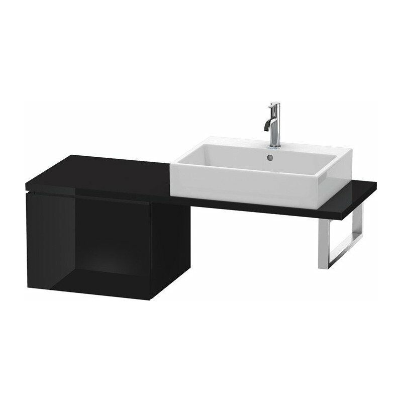 

Duravit - Consola baja L-CUBE 400x520x477mm negro alto brillo