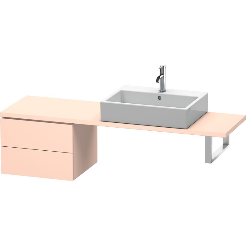 

Duravit L-Cube Base para consola, anchura 520mm, profundidad 477mm, 2 cajones, color: Albaricoque Perla seda laca mate - LC582702020