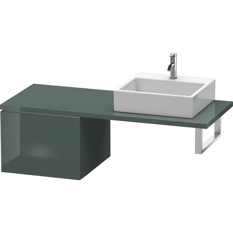 

Duravit L-Cube Base para consola, anchura 520mm, profundidad 547mm, 1 cajón, color: Laca de alto brillo Dolomiti Grey - LC583203838