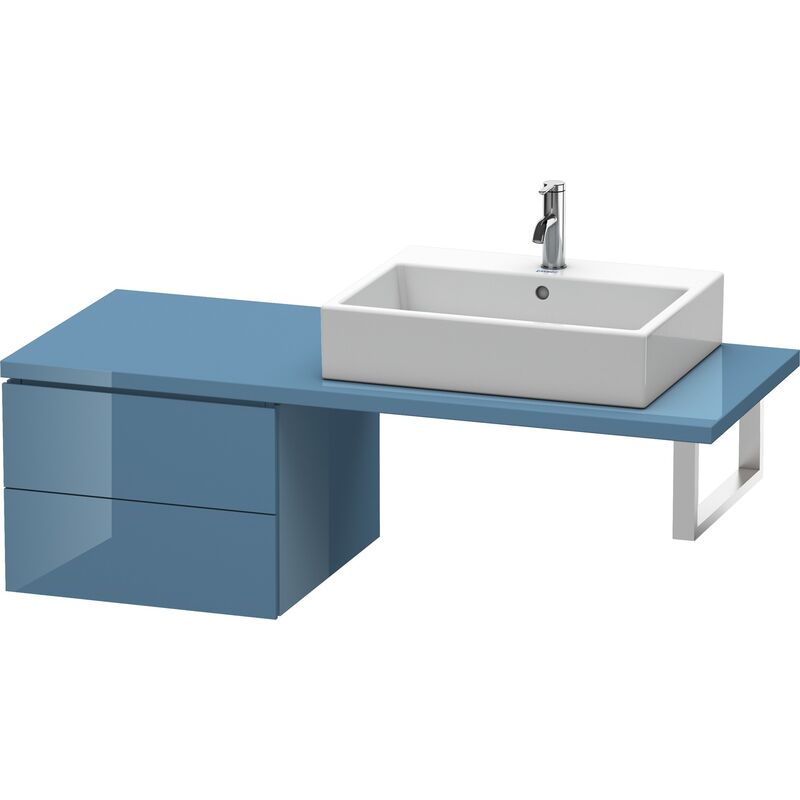 

Duravit L-Cube Base para consola, anchura 520mm, profundidad 547mm, 2 cajones, color: Laca de alto brillo Stone Blue - LC583704747