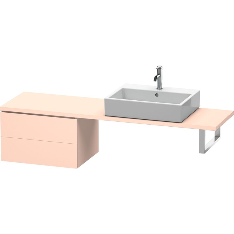 

Duravit L-Cube Base para consola, anchura 620mm, profundidad 477mm, 2 cajones, color: Albaricoque Perla seda laca mate - LC582802020