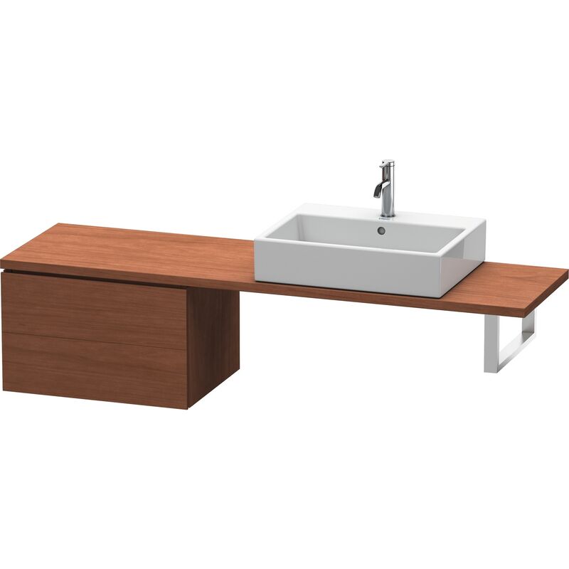 

Duravit L-Cube Base para consola, anchura 620mm, profundidad 477mm, 2 cajones, color: Chapa de madera auténtica de nogal americano - LC582801313