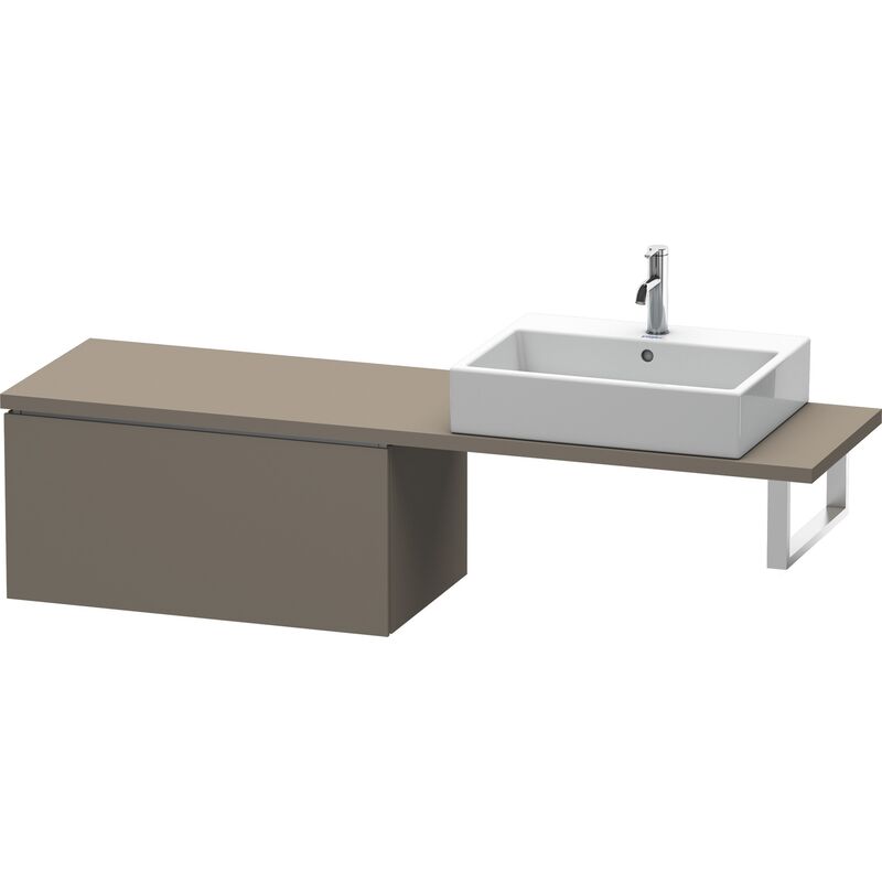 

Duravit L-Cube Base para consola, anchura 820mm, profundidad 477mm, 1 cajón, color: Flanela Gris seda lacado mate - LC582409090