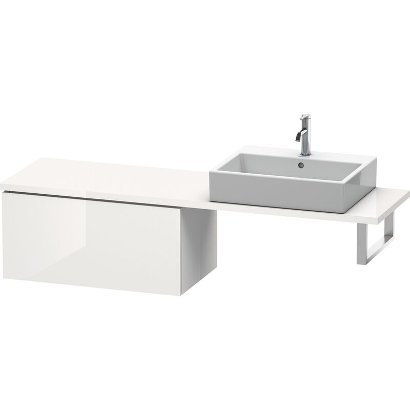 

Duravit L-Cube Base para consola, anchura 820mm, profundidad 477mm, 1 cajón, color: Laca blanca de alto brillo - LC582408585