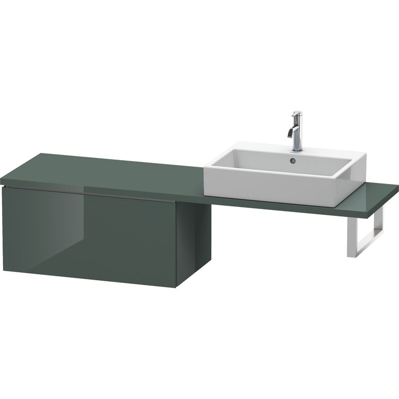 

Duravit L-Cube Base para consola, anchura 820mm, profundidad 477mm, 1 cajón, color: Laca de alto brillo Dolomiti Grey - LC582403838