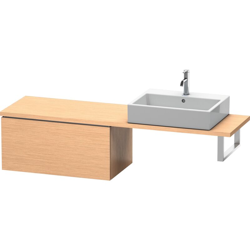 

Duravit L-Cube Base para consola, anchura 820mm, profundidad 477mm, 1 cajón, color: Roble cepillado Chapa de madera auténtica - LC582401212