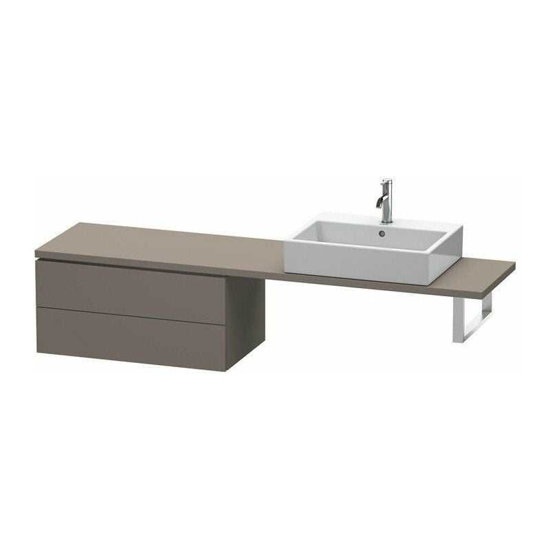 

Duravit - Consola baja L-CUBE 820x477x400mm franela gris satinado
