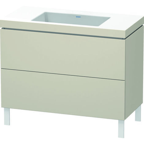 Duravit L-Cube meuble lavabo c-bonded avec socle posé au sol,