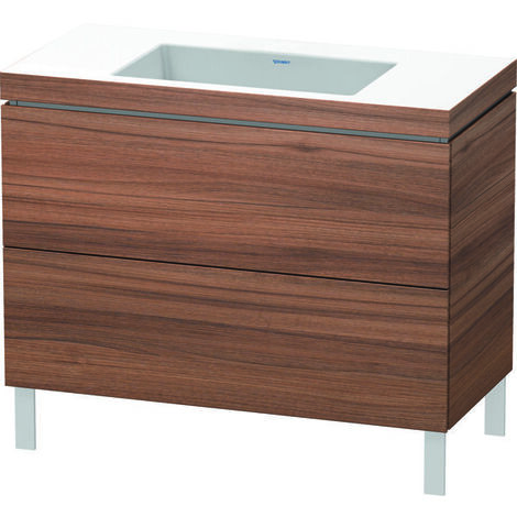 Duravit L-Cube meuble lavabo c-bonded avec socle posé au sol,