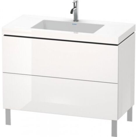 Duravit L-Cube meuble lavabo c-bonded avec socle sur pied, 100x48
