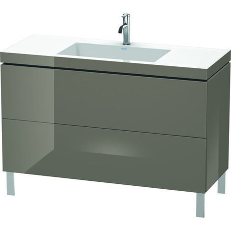 Duravit L-Cube meuble lavabo c-bonded avec socle sur pied, 120x48