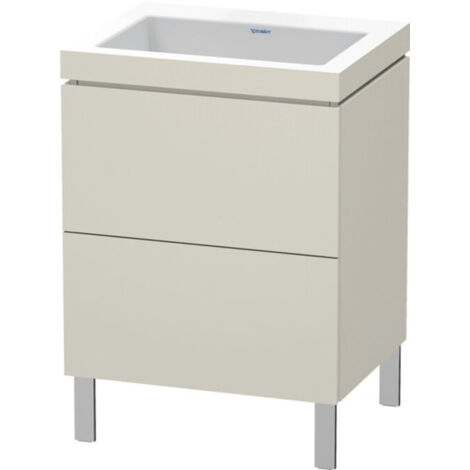 Duravit L-Cube meuble lavabo c-bonded avec socle sur pied, 60x48