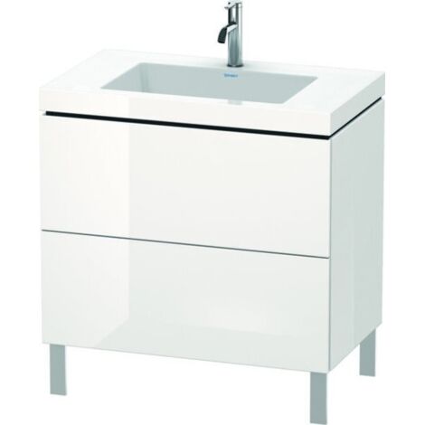Duravit L-Cube meuble lavabo c-bonded avec socle sur pied, 80x48