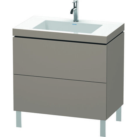 Duravit L-Cube meuble lavabo c-bonded avec socle sur pied, 80x48