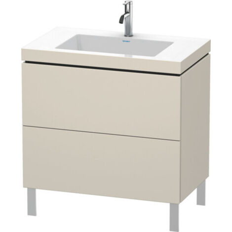 Duravit L-Cube meuble lavabo c-bonded avec socle sur pied, 80x48