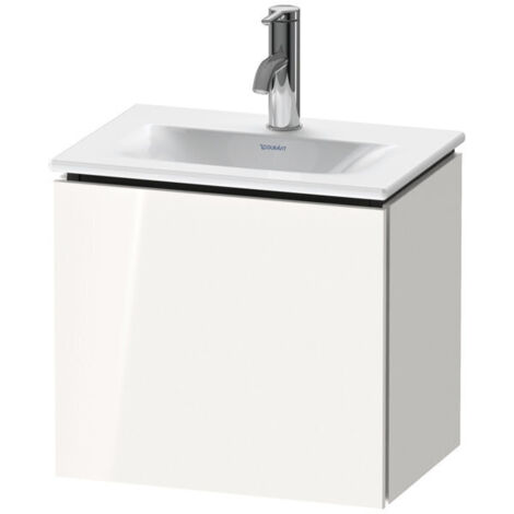 Duravit L-Cube - Meuble sous lavabo 400x440x311 mm, droite, 1 porte, blanc brillant LC6133R2222