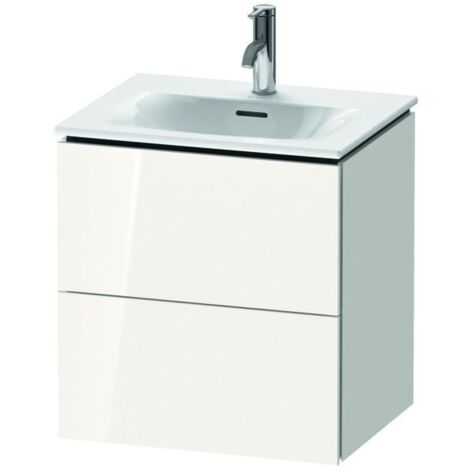 Duravit L-Cube - Meuble sous lavabo 550x520x421 mm, 2 tiroirs, blanc brillant LC630402222