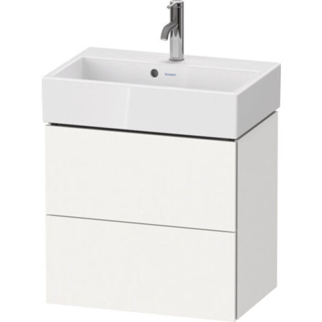 Duravit L-Cube meuble sous-lavabo mural Compact, 2 tiroirs,
