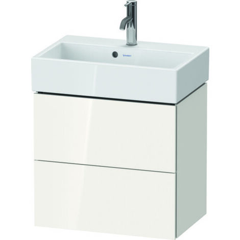 Duravit L-Cube meuble sous-lavabo mural Compact, 2 tiroirs,