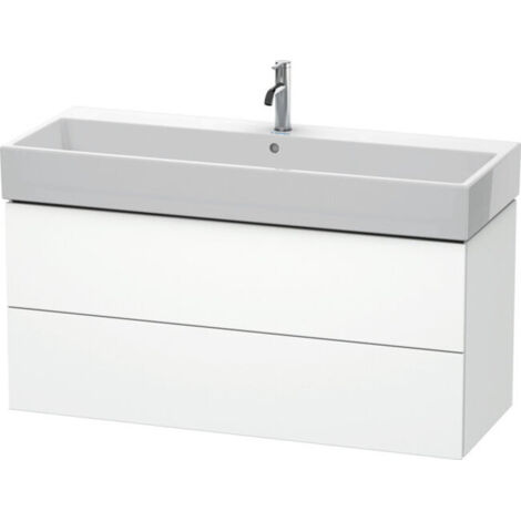 Duravit L-Cube Meuble sous-lavabo suspendu, 2 tiroirs, 118,4 x