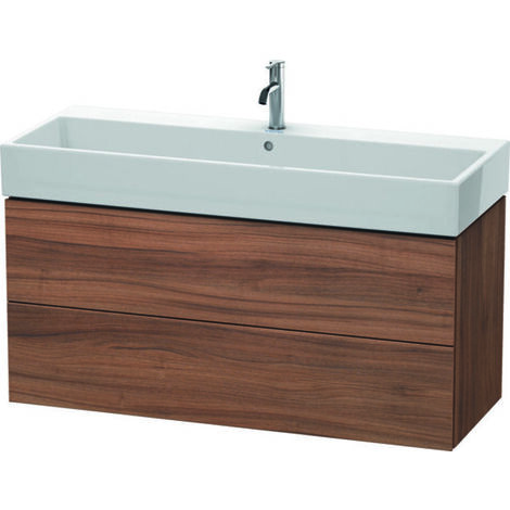 Duravit L-Cube Meuble sous-lavabo suspendu, 2 tiroirs, 118,4 x
