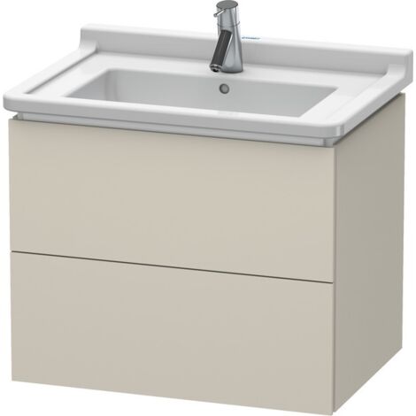 Duravit L-Cube Meuble sous-lavabo suspendu, 2 tiroirs, 670mm,