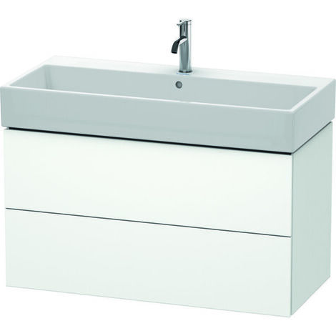 Duravit L-Cube Meuble sous-lavabo suspendu, 2 tiroirs, 98,4 x