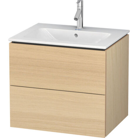 Duravit L-Cube Meuble sous-lavabo suspendu, 2 tiroirs, largeur :