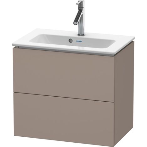 Duravit L-Cube Meuble sous-lavabo suspendu Compact, 2 tiroirs,