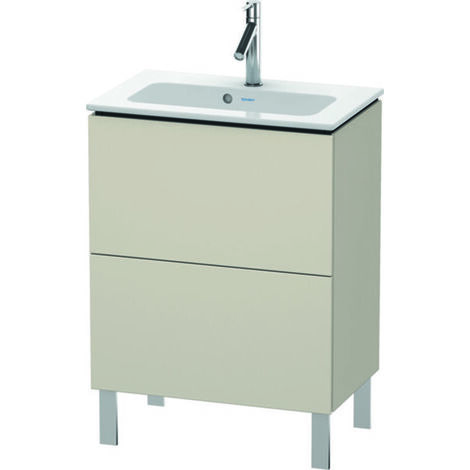 Duravit L-Cube Meuble sous-lavabo vertical Compact, 2 tiroirs,